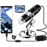 Microscopio Digital USB- endoscopio de Aumento 40X-1000X de Mano Bysameyee- Mini cámara de Video de 8 LED para Windows 7…